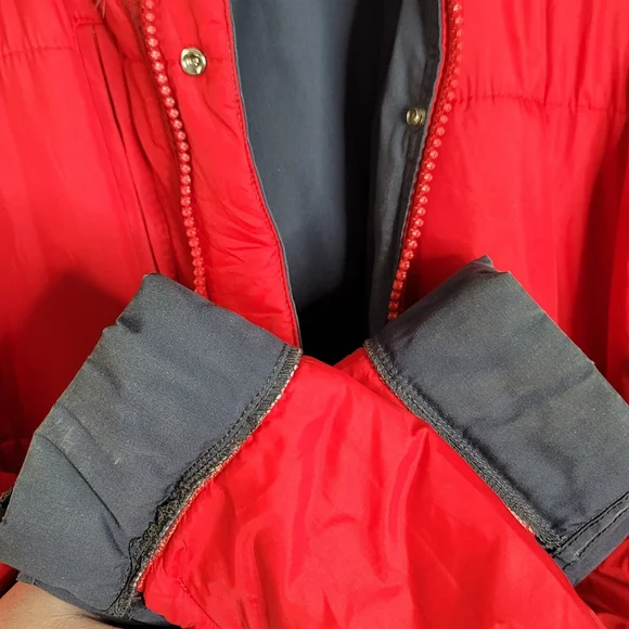Woolrich Vintage Made in USA Blue Parka Jacket Winter Coat Mens Size XL Long